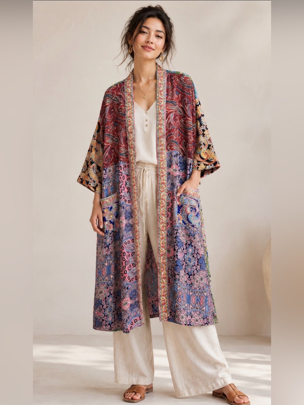 New Upcycled Silk Kimono #27